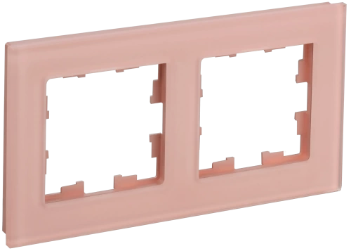 BRITE Рамка 2-мест. РУ-2-2-БрП стекло персиковый матовый IEK BRITE Рамка 2-мест. РУ-2-2-БрП стекло персиковый матовый IEK