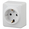 11-2203-01 Эл/ус ЭРА Розетка 2P+E Schuko, 16A-250В, IP20, ОУ, Эра Эксперт, белый