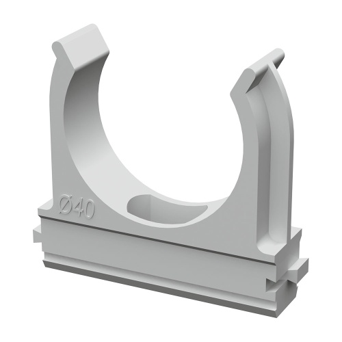 Крепеж-клипса для труб АБС-пластик в карт д40 (30шт/300шт уп/кор) Промрукав Крепеж-клипса для труб АБС-пластик в карт д40 (30шт/300шт уп/кор) Промрукав