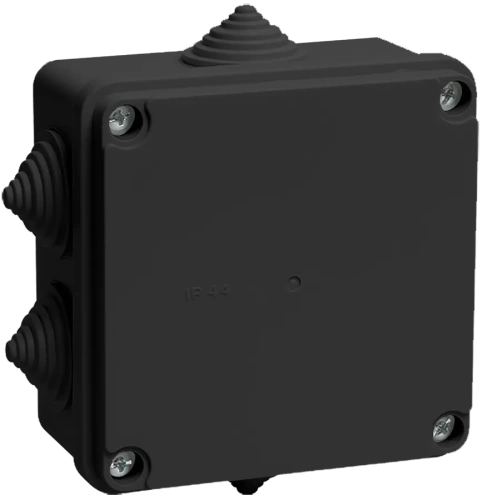 Коробка расп. КМ41234 100х100х50мм IP55 6 вв. черная IEK