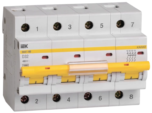 Авт. выкл.ВА47-100 4Р  32А 10кА х-ка D ИЭК