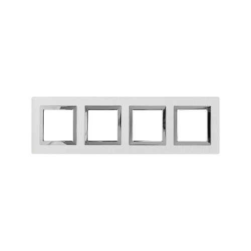 Рамка из алюминия, "Avanti", серая, 8 модулей