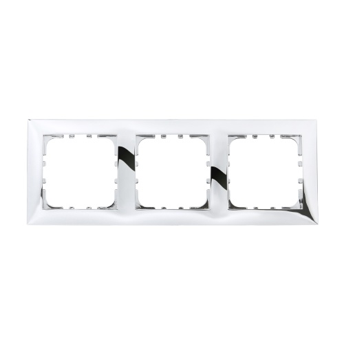 Рамка 3-постовая (блестящее серебро) LK60 Рамка 3-постовая (блестящее серебро) LK60