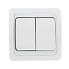 Лондон Выключатель 2-клавишный 10А белый EKF PROxima