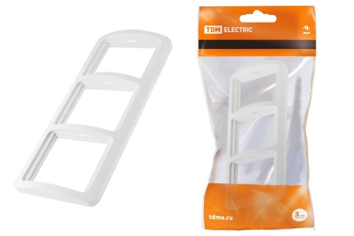 Рамка 3-ая горизонтальная белая "Валдай" TDM Рамка 3-ая горизонтальная белая "Валдай" TDM