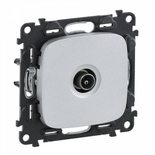 Valena ALLURE.Розетка ТВ оконечная 10дБ 0-862 МГц.С лицевой панелью.Алюминий Valena ALLURE.Розетка ТВ оконечная 10дБ 0-862 МГц.С лицевой панелью.Алюминий