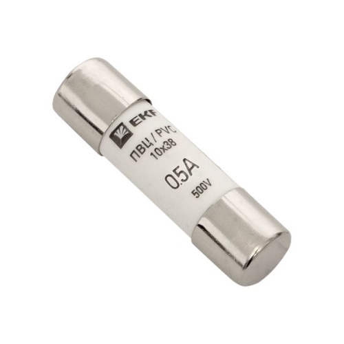 Плавкая вставка цилиндрическая ПВЦ (10х38) 0,5А EKF