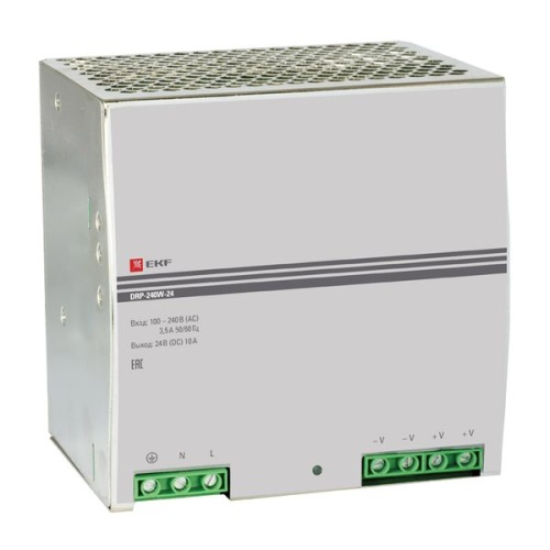 Блок питания 24В DRP-240W-24 EKF PROxima Блок питания 24В DRP-240W-24 EKF PROxima