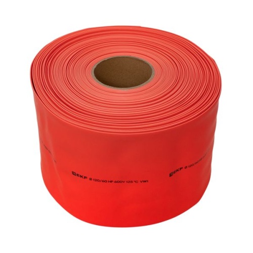 Термоусаживаемая трубка ТУТ нг 120/60 красная рулон EKF PROxima Термоусаживаемая трубка ТУТ нг 120/60 красная рулон EKF PROxima