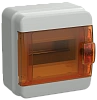 TEKFOR Корпус пласт. КМПн-6 IP65 оранж. прозр. дверь IEK