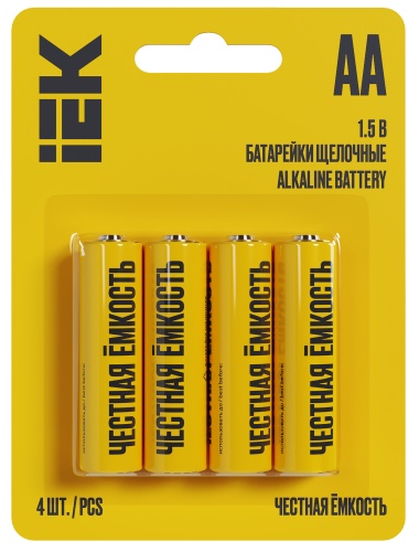 Батарейка щелоч. Alkaline Optima LR06/AA (4шт/блистер) IEK