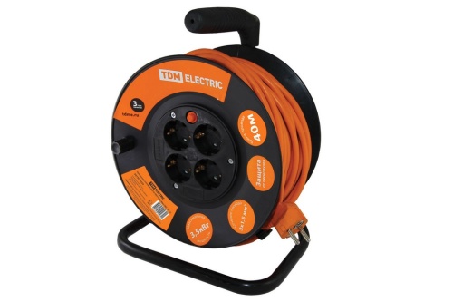 Удлинитель силовой УКз16-004 TDM (4 места/40м ПВС 3х1,5) Удлинитель силовой УКз16-004 TDM (4 места/40м ПВС 3х1,5)