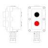 Взрывонепроницаемый пост управления из алюминия LCSD-02-B-MC-P1B(11)x1-P1R(11)x1-PCMB-KA3MHK