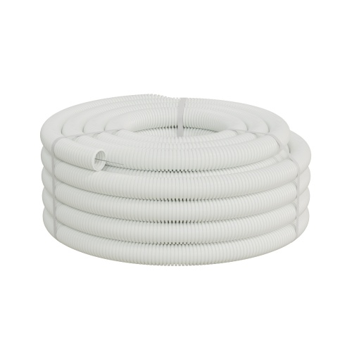 Труба ПП HF-FR гофрир. тяжелая, с зондом, без галогена, ПЛЛ диам. 32мм ПВ-0 цвет белый (1шт = 25м) Экопласт Труба ПП HF-FR гофрир. тяжелая, с зондом, без галогена, ПЛЛ диам. 32мм ПВ-0 цвет белый (1шт = 25м) Экопласт