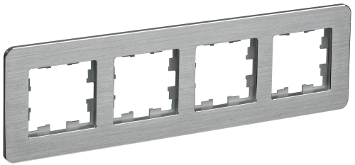 BRITE Рамка 4-мест. РУ-4-1-Бр металл алюм. RE AL IEK