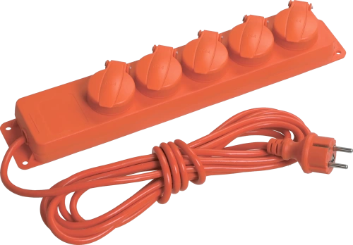 Удлинитель У05В 5 места с защитными крышками IP44 2Р+PE/5метров 3х1мм2 16А/250В ИЭК Удлинитель У05В 5 места с защитными крышками IP44 2Р+PE/5метров 3х1мм2 16А/250В ИЭК