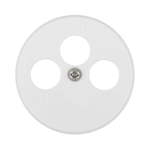 Накладка длярозетки TV+FM+SAT, 3 отверстия , бел., LK Vintage
