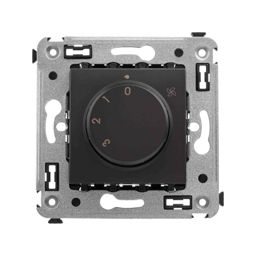 Механизм управления вентиляторами в стену, "Avanti", "Черный матовый"