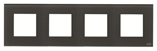 Рамка 4-постовая, 2-модульная, серия Zenit, стекло Графит  N2274 CF (N2274 CF)