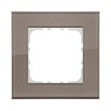 Рамка 1-постовая, натуральное стекло (серо-коричневый) LK80