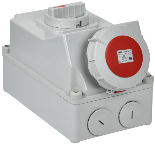 Розетка с мех. блок. ССИ-835 63А-6ч 380В 3P+PE+N IP67 IEK