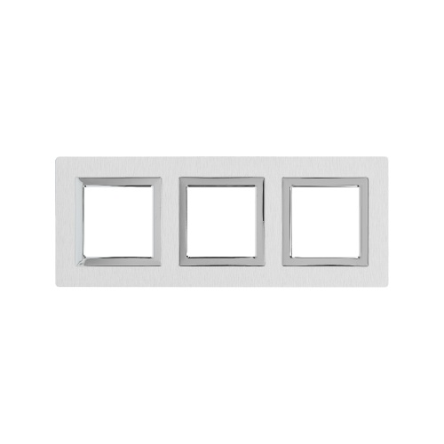 Рамка из алюминия, "Avanti", серая, 6 модулей