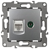 12-3110-03 Эл/ус ЭРА Розетка комбинированная RJ45+TV, IP20, Эра12, алюминий