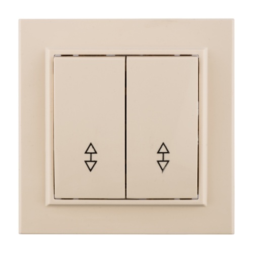 Выключатель 2-кл. СП проходной 10А бежевый Минск EKF