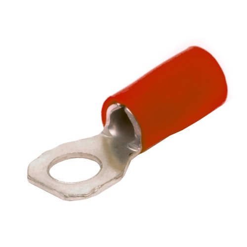 Наконечник с отверстием под винт и изолир.фланцем 0,25-1,5 кв.мм 6,2 мм (НКИ) (упак. 100 шт)