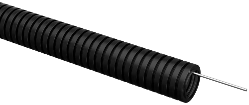 ELASTA Труба гофр. ПВХ d=25мм с зондом черная (50м) IEK