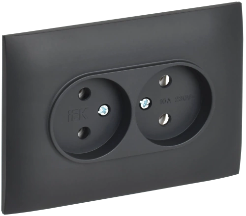 SKANDY Роз. 2-я без з/к/ш 10А в сб. SK-R10T титан IEK