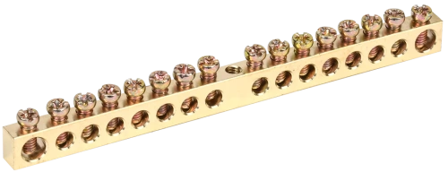 Шина PEN "земля-ноль" 6х9мм 16/1 (16групп/креп по центр) ИЭК