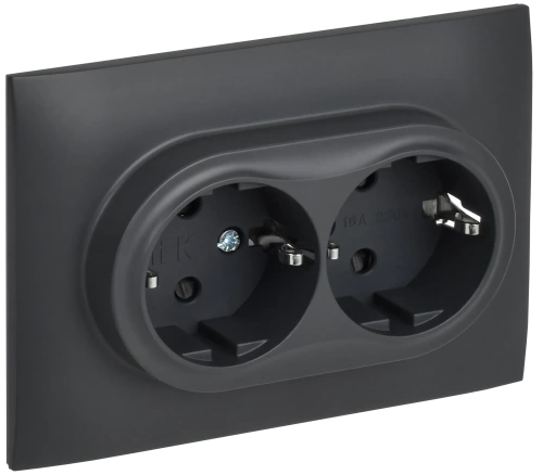 SKANDY Роз. 2-я с з/к/ш 16А в сб. SK-R07T титан IEK