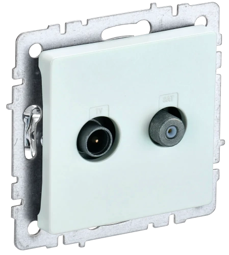 BRITE Роз. двойная TV+SAT РТВ/РСп12-БрЖ жемч. IEK