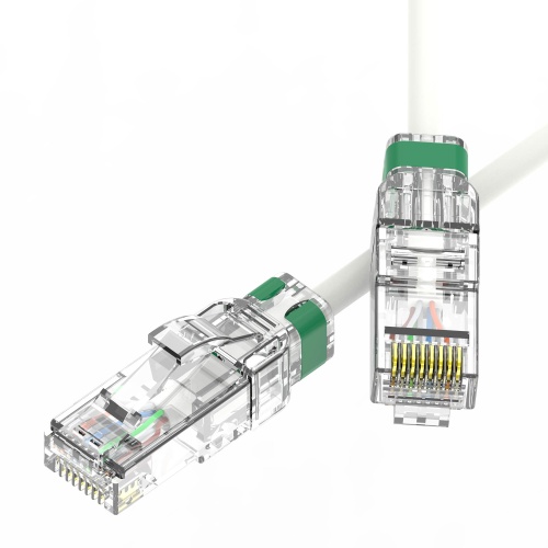 Патч-корд неэкранированный SLIM CAT6A U/UTP 4х2, 28 AWG, LSZH, белый, 1м Патч-корд неэкранированный SLIM CAT6A U/UTP 4х2, 28 AWG, LSZH, белый, 1м