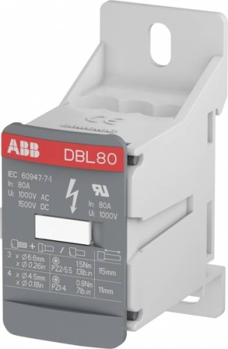 Блок DBL80 распределительный, 80А, 1 -полюсный