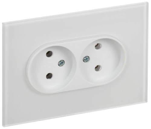 SKANDY Роз. 2-я без з/к/ш стекло 10А SK-R03W арк. бел. IEK SKANDY Роз. 2-я без з/к/ш стекло 10А SK-R03W арк. бел. IEK