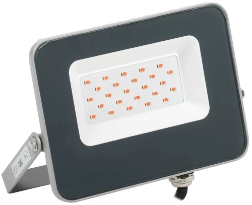 Прожектор LED СДО 07-20R red IP65 серый IEK