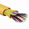 Кабель волоконно-оптический, распределительный, арамидные упрочняющие нити, для внутренней прокладки, нг(A)-HFLTx, 24 ОВ, категорияOM2 (G.651.1) плотный буфер, 0,4 кН, барабан 500 м