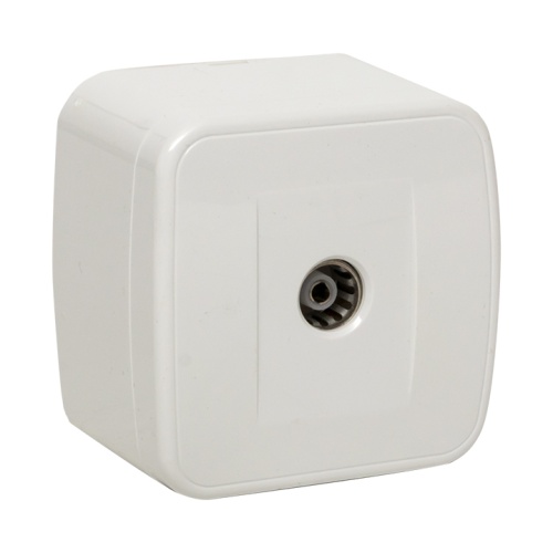 Минск Розетка TV 1-местная ОП 75Ом 5-862МГц белая EKF Basic Минск Розетка TV 1-местная ОП 75Ом 5-862МГц белая EKF Basic