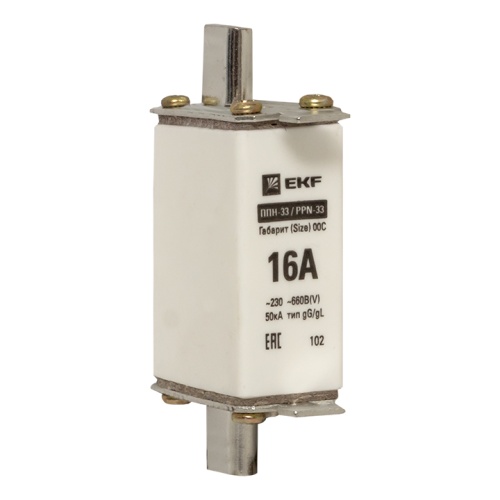 Плавкая вставка ППН-33 100/ 16А габарит 00С EKF