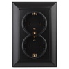 4-205-05  Intro Розетка 2X2P+E Schuko, 16А-250В, СУ, Solo, антрацит