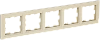 BRITE Рамка 5-мест. РУ-5-БрКр беж. IEK