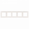 12-5105-01  Рамка для розеток и выключателей ЭРА Серия 12 12-5105-01 на 5 постов, Сатин, белый