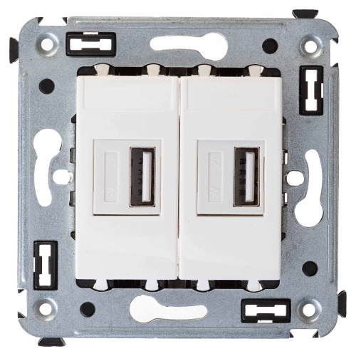 USB зарядное устройство в стену, "Avanti", "Белое облако"