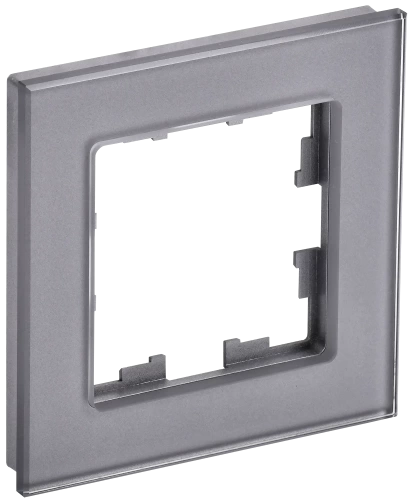 BRITE Рамка 1-мест. РУ-1-2-БрСе стекло сер. IEK