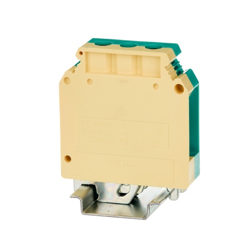 Клемма заземления, винтовой зажим, 2 точки подключения, 35 кв.мм Клемма заземления, винтовой зажим, 2 точки подключения, 35 кв.мм