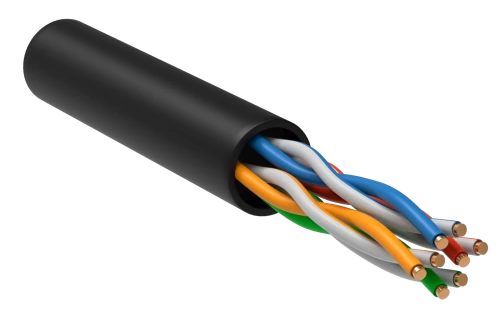ITK Витая пара U/UTP 5E 4х2х24AWG LDPE черный (305м) РФ/С
