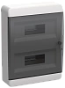 TEKFOR Корпус пласт. ЩРН-П-24 IP41 черн. прозр. дверь IEK
