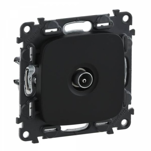 Valena ALLURE.Розетка ТВ оконечная 10дБ 0-862 МГц.С лицевой панелью.Антрацит Valena ALLURE.Розетка ТВ оконечная 10дБ 0-862 МГц.С лицевой панелью.Антрацит